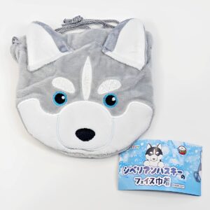 商品名 : シベリアンハスキーフェイス巾着