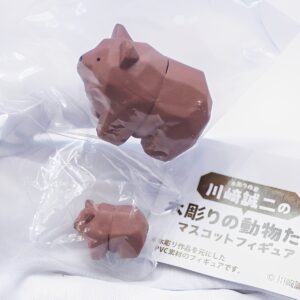 木彫り作家 川崎誠二の木彫りの動物たち マスコットフィギュア